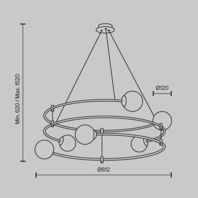Подвесная люстра Balance MOD317PL-06B