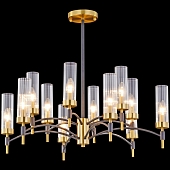 Потолочная люстра  IL5177-6+6PLS-29 BRASS TUBO 