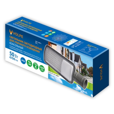 Уличный консольный светильник  ULV-Q611 50W/6500K IP65 GREY