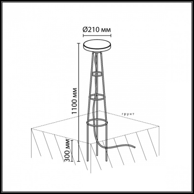 Грунтовый светильник Liana 7108/15GLA