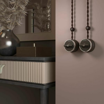 Переключатель Накладные механизмы Vintage мокко матовый/хром W5812052