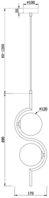 Подвесной светильник Harmonie FR5124PL-02BS