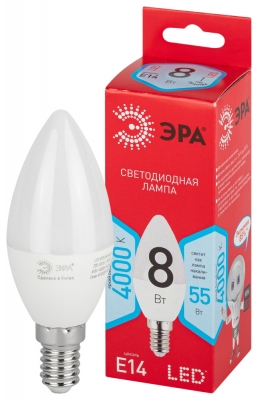 Лампочка светодиодная  LED B35-8W-840-E14 R