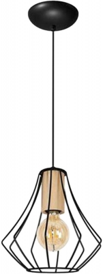 Подвесной светильник  MD.9050-1-P-BK+WOOD