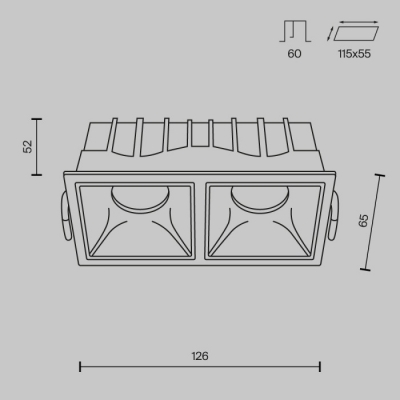 Точечный светильник Alfa LED DL043-02-10W4K-SQ-W