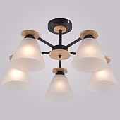 Потолочная люстра  01625-0.3-05 BK+WOOD 