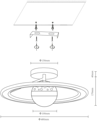 Потолочная люстра  431-107-02