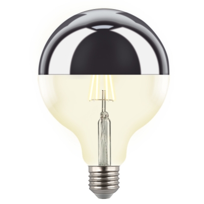 Лампочка светодиодная SKY LED-G125-4W/3000K/E27/CL MIRROR/CHROME PLS02WH