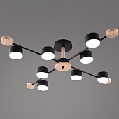 Потолочная люстра  03751-0.3-08 BK+WOOD GX53 
