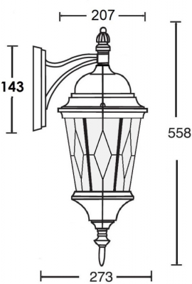 Настенный фонарь уличный ASTORIA 2M 91402M cover Bl ромб