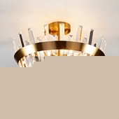 Потолочная люстра Steccato 10111/5 золотая бронза / прозрачный хрусталь Strotskis 