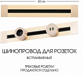 Электроустановочный шинопровод Am-track-sockets 382305TB/50 Gold 