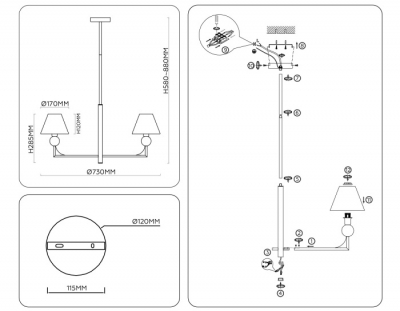 Потолочная люстра High Light LH75153