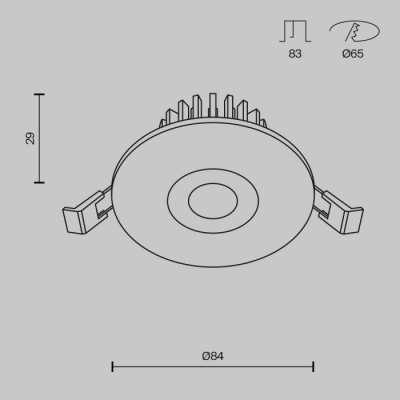 Точечный светильник Zen DL038-2-L7B
