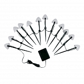 Грунтовый светильник  USL-S-830/PM020 MULTICOLOR MUSHROOMS SET12 