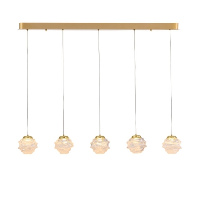 Подвесной светильник MD25030003 MD25030003-5B gold/clear