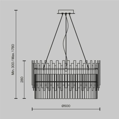Подвесная люстра Coliseo MOD135PL-06BS