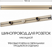 Электроустановочный шинопровод Am-track-sockets-39 392301TO/100 Gold 