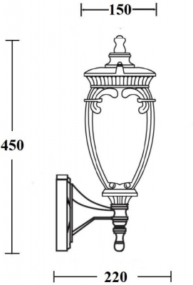 Настенный фонарь уличный VERONA 86201/04 R