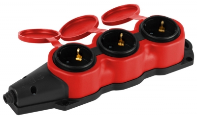 Розеточные блоки, удлинители  KX-3e-RED-IP44