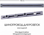 Электроустановочный шинопровод Am-track-sockets 382301TO/100 Grey 
