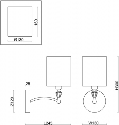 Бра Riverside FR1007WL-01N