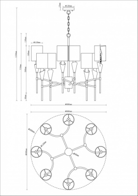 Подвесная люстра Luiza V10030-8P