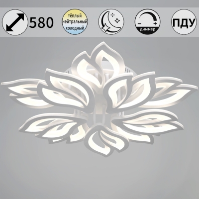 Потолочная люстра  00150-0.3-5+5 WH
