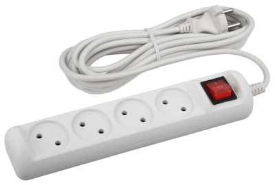 Розеточные блоки, удлинители  U-4s-5m-2x1