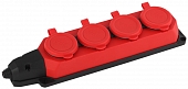 Розеточные блоки, удлинители  K-4e-RED-IP44 