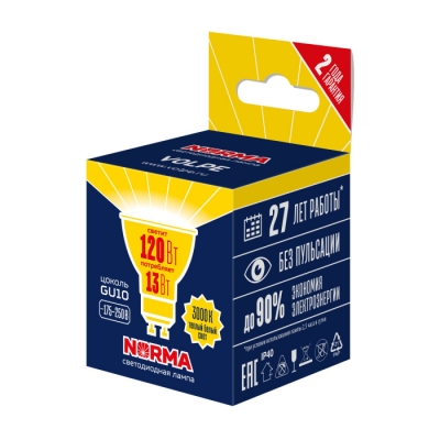 Лампочка светодиодная Norma LED-JCDR-13W/3000K/GU10/NR