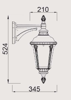 Настенный фонарь уличный  79752S Gb