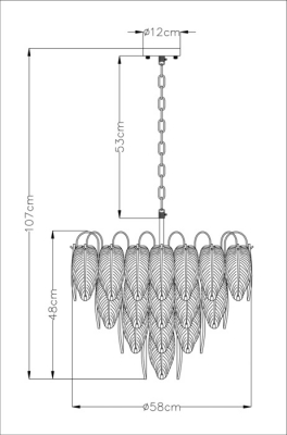Подвесная люстра Evie A4052LM-12SG