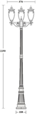Наземный фонарь VERONA 86209B/02 Bl