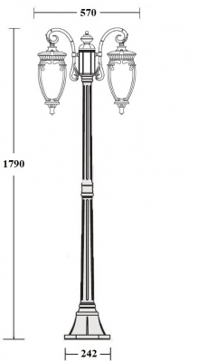 Наземный фонарь VERONA 86208A Gb