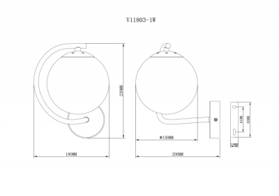 Бра Circle V11803-1W