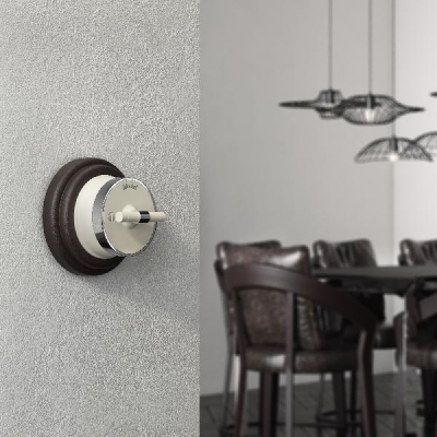 Переключатель Накладные механизмы Vintage слоновая кость матовый/хром W5812055