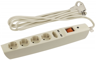 Розеточные блоки, удлинители  SFU-5es-2m-I