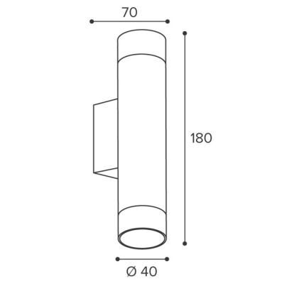 Настенный светильник Wsl-Gu10 WSL-MR11/W15BG