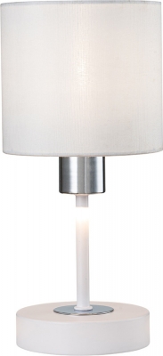 Интерьерная настольная лампа Denver 1109/1 White/Silver
