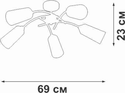 Потолочная люстра  V2850-1/5PL