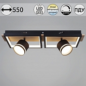 Потолочная люстра  19560-0.3-2+2 BK+WOOD 