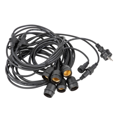 Гирлянда  UDL-K230 6/E27/5M IP54 BLACK BELT-LIGHT GREENHOUSE