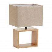 Интерьерная настольная лампа  UML-B401 E27 LIGHT GREY/WOOD 