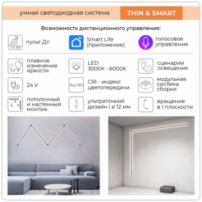 Модульный световой элемент Thin & Smart IL.0060.5000-500-MG