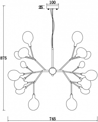 Подвесная люстра Florencia FR5049PL-27W