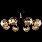Потолочная люстра  04886-0.3-08 BK+WOOD 