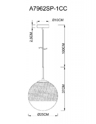 Подвесной светильник Jupiter Chrome A7962SP-1CC
