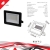 Прожектор уличный  54001-9.2-001OL LED100W BK