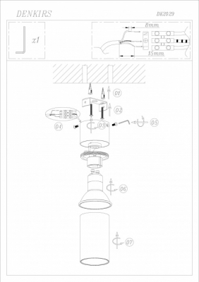 Точечный светильник  DK2029-BK